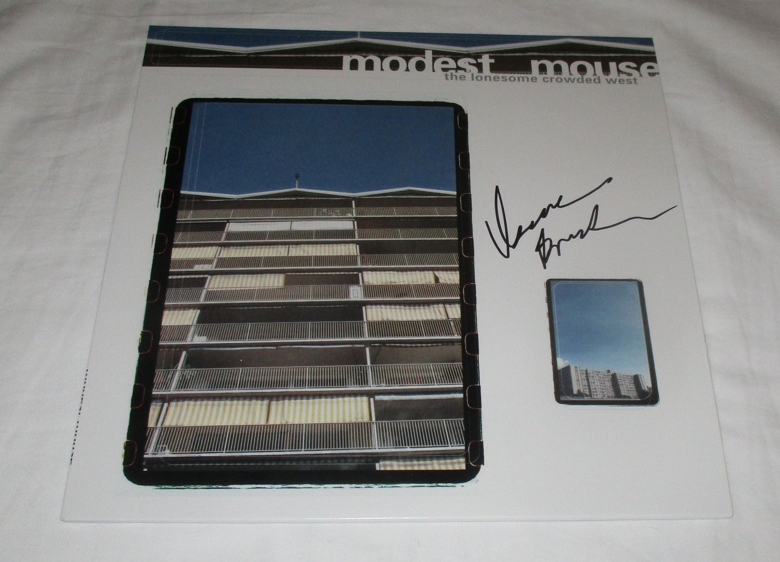 ISAAC BROCK SIGNED MODEST MOUSE THE LONESOME CROWDED WEST VINYL RECORD JSA