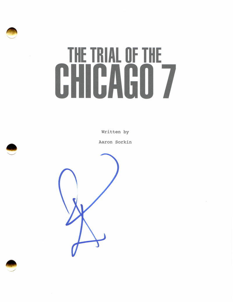 EDDIE REDMAYNE SIGNED AUTOGRAPH THE TRIAL OF THE CHICAGO 7 FULL MOVIE SCRIPT