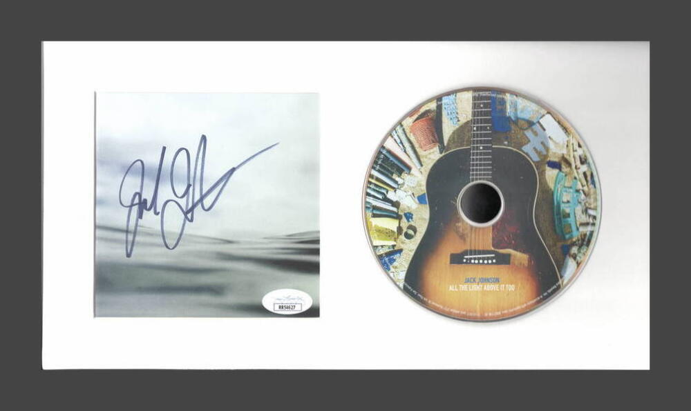 JACK JOHNSON SIGNED AUTOGRAPH ALL THE LIGHT ABOVE IT TOO FRAMED CD DISPLAY - JSA