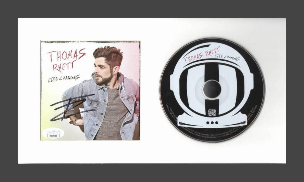 THOMAS RHETT SIGNED AUTOGRAPH LIFE CHANGES FRAMED CD DISPLAY - READY TO HANG JSA