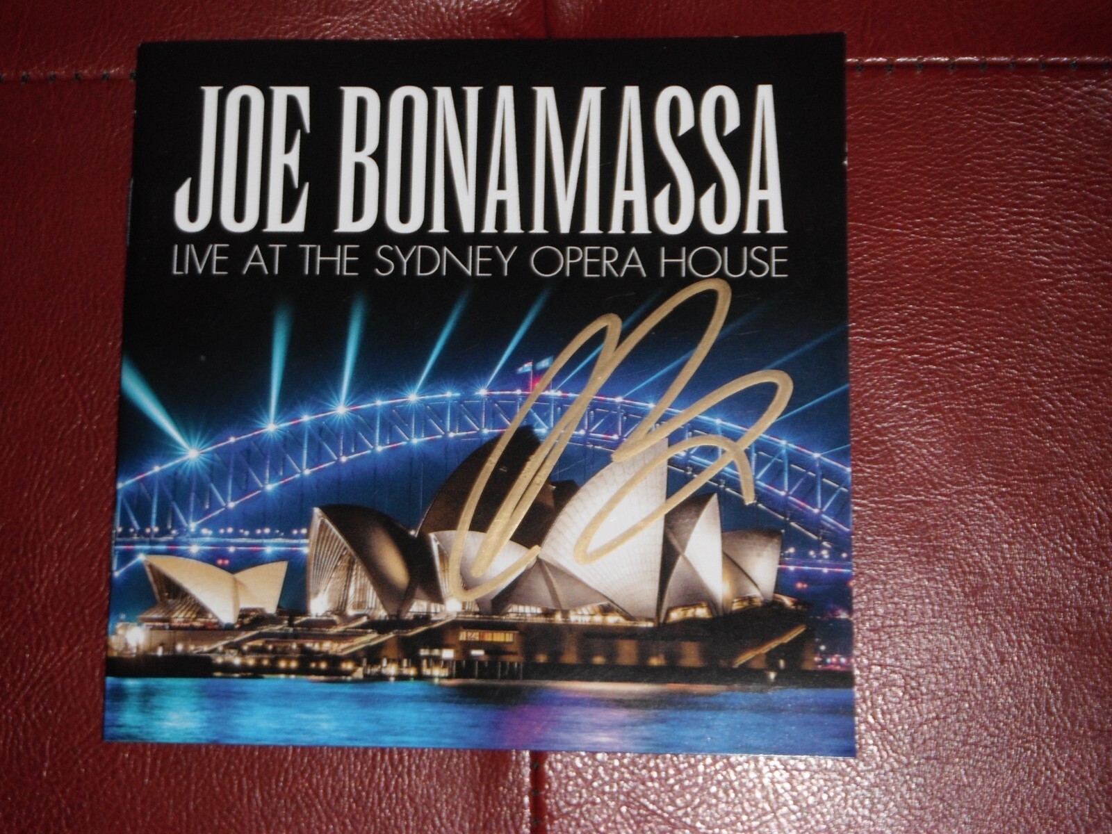 JOE BONAMASSA SIGNED LIVE AT THE SYDNEY OPERA HOUSE CD COVER