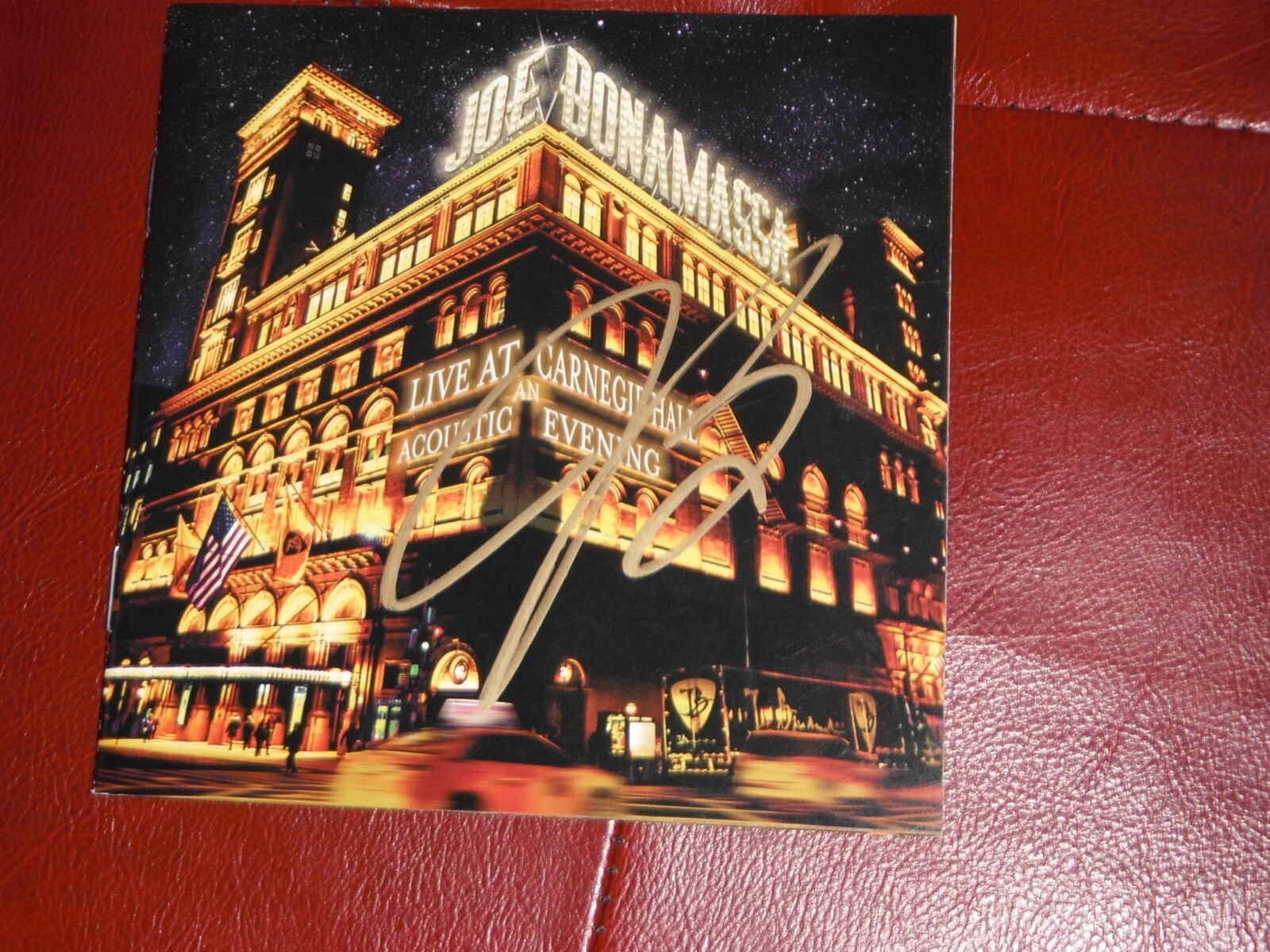 JOE BONAMASSA SIGNED LIVE AT CARNEGIE HALL CD COVER