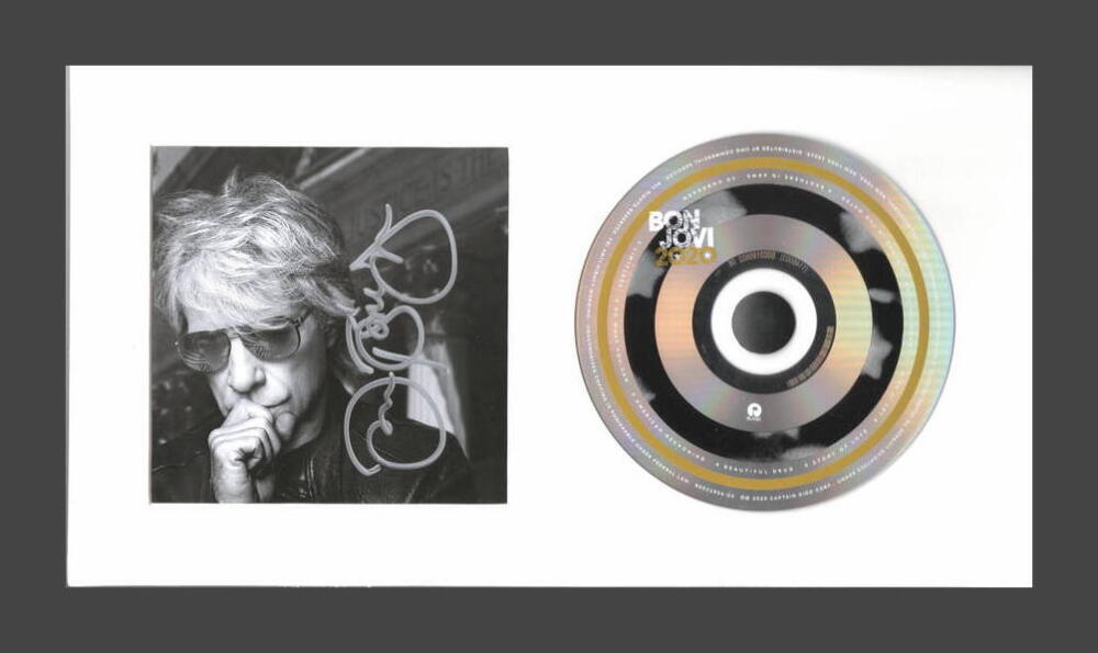 JON BON JOVI SIGNED AUTOGRAPH 2020 FRAMED CD DISPLAY - VERY RARE! READY TO HANG!