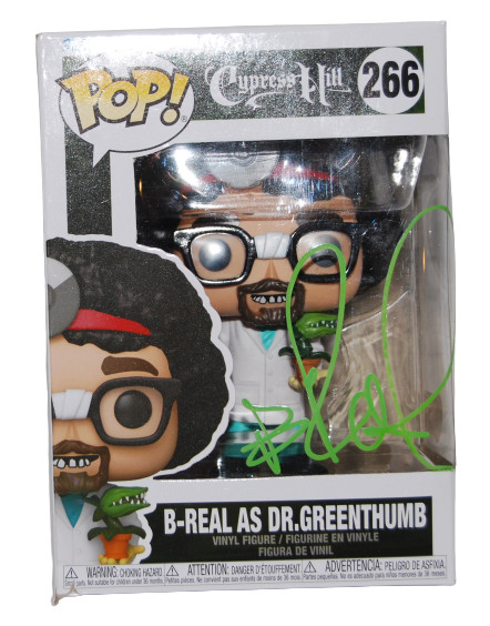 B-REAL signed (DR GREENTHUMB) #266 Funko Pop Cypress Hill BECKETT BAS BH014001