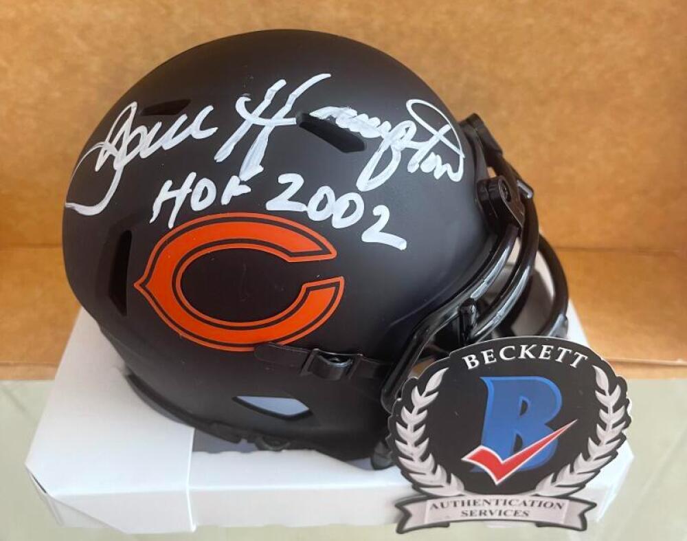 DAN HAMPTON CHICAGO BEARS HOF 2002 SIGNED ECLIPSE MINI HELMET BECKETT WITNESSED