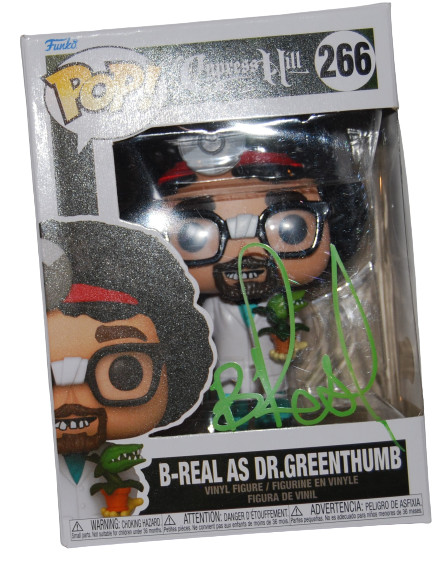 B-REAL signed (DR GREENTHUMB) #266 Funko Pop Cypress Hill BECKETT Authentic #1