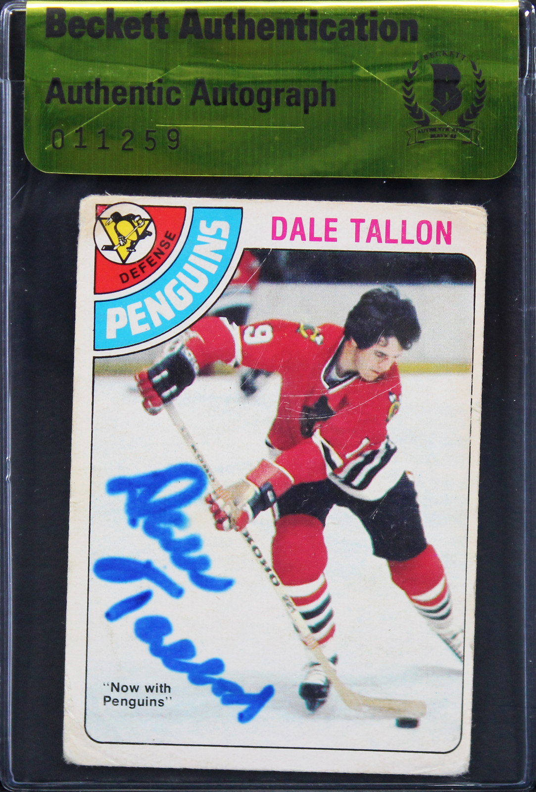 Penguins Dale Tallon Authentic Signed 1978 O-PEE-CHEE #146 Card BAS #11259