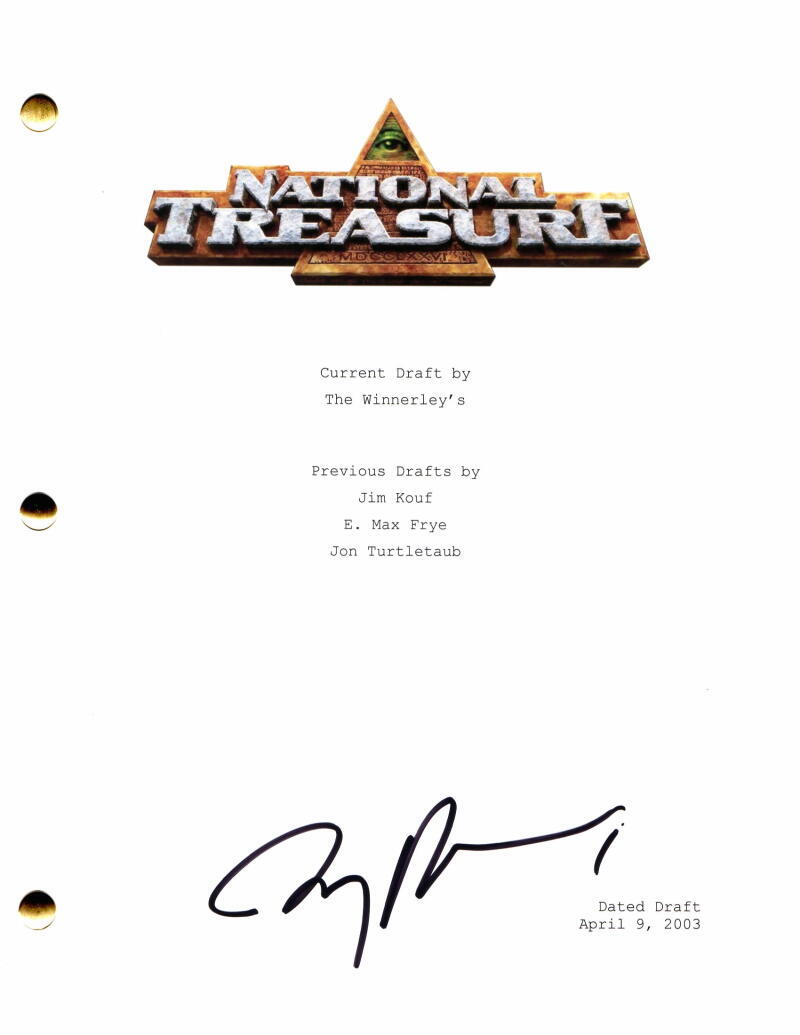 JERRY BRUCKHEIMER SIGNED AUTOGRAPH NATIONAL TREASURE MOVIE SCRIPT - NICOLAS CAGE