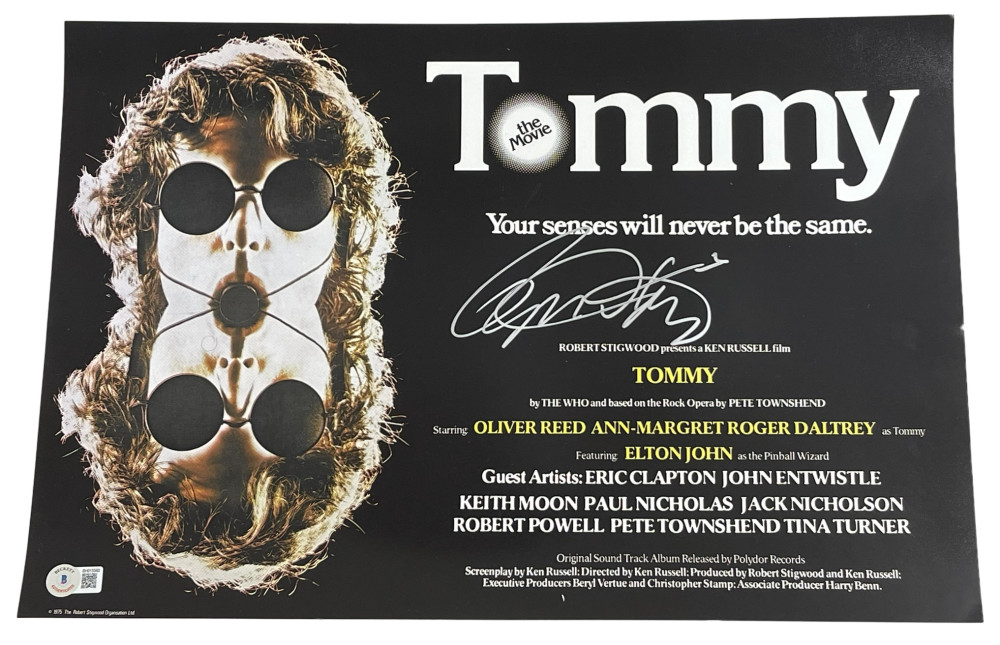 ROGER DALTREY SIGNED 12X18 PHOTO TOMMY THE WHO AUTHENTIC AUTOGRAPH BECKETT 1
