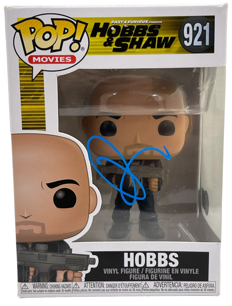 THE ROCK DWAYNE JOHNSON SIGNED HOBBS & SHAW FUNKO 921 AUTOGRAPH BECKETT LOA