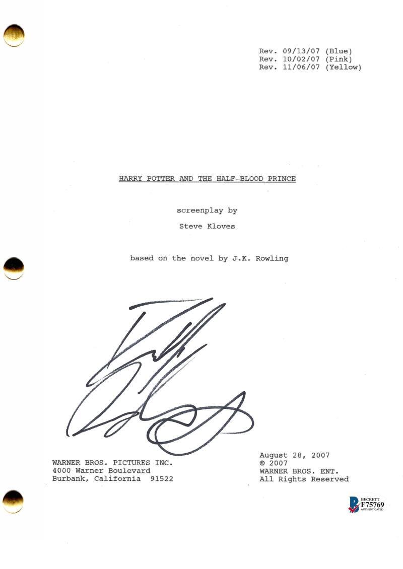 DANIEL RADCLIFFE SIGNED HARRY POTTER AND THE HALF-BLOOD PRINCE SCRIPT BECKET