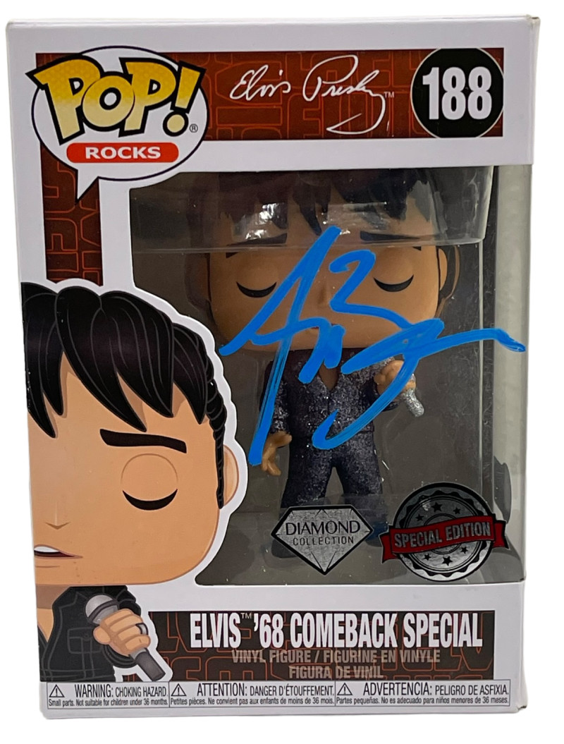 AUSTIN BUTLER SIGNED ELVIS 68 SPECIAL FUNKO FIGURE 188 AUTOGRAPH BECKETT 1