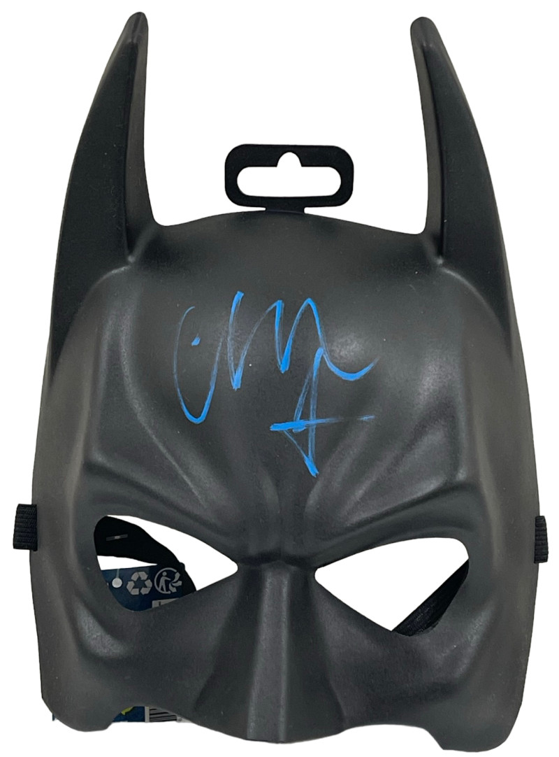 CHRISTIAN BALE SIGNED THE DARK KNIGHT BATMAN MASK AUTHENTIC AUTOGRAPH BECKETT 14