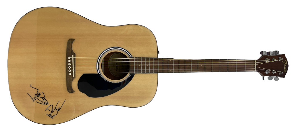 DAVE MATTHEWS SIGNED FULL SIZE ACOUSTIC GUITAR HAND DRAWN SKETCH FENDER BECKETT COLLECTIBLE MEMORABILIA