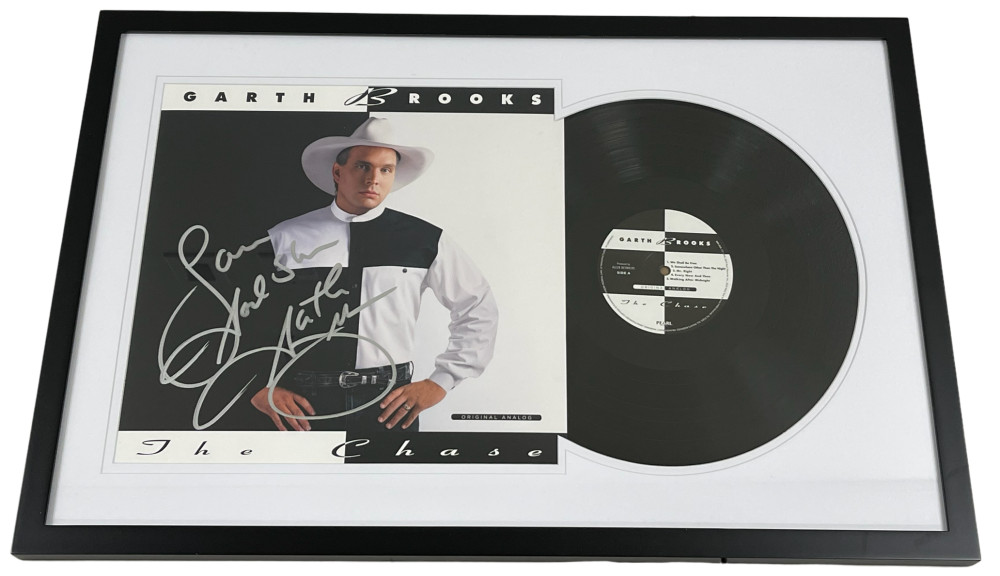 GARTH BROOKS SIGNED THE CHASE ALBUM VINYL LP AUTHENTIC AUTOGRAPH BECKETT