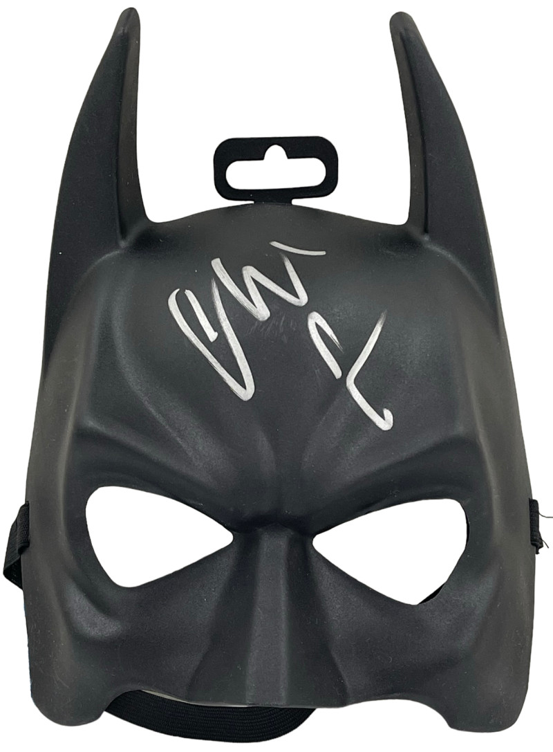 CHRISTIAN BALE SIGNED THE DARK KNIGHT BATMAN MASK AUTHENTIC AUTOGRAPH BECKETT 3
