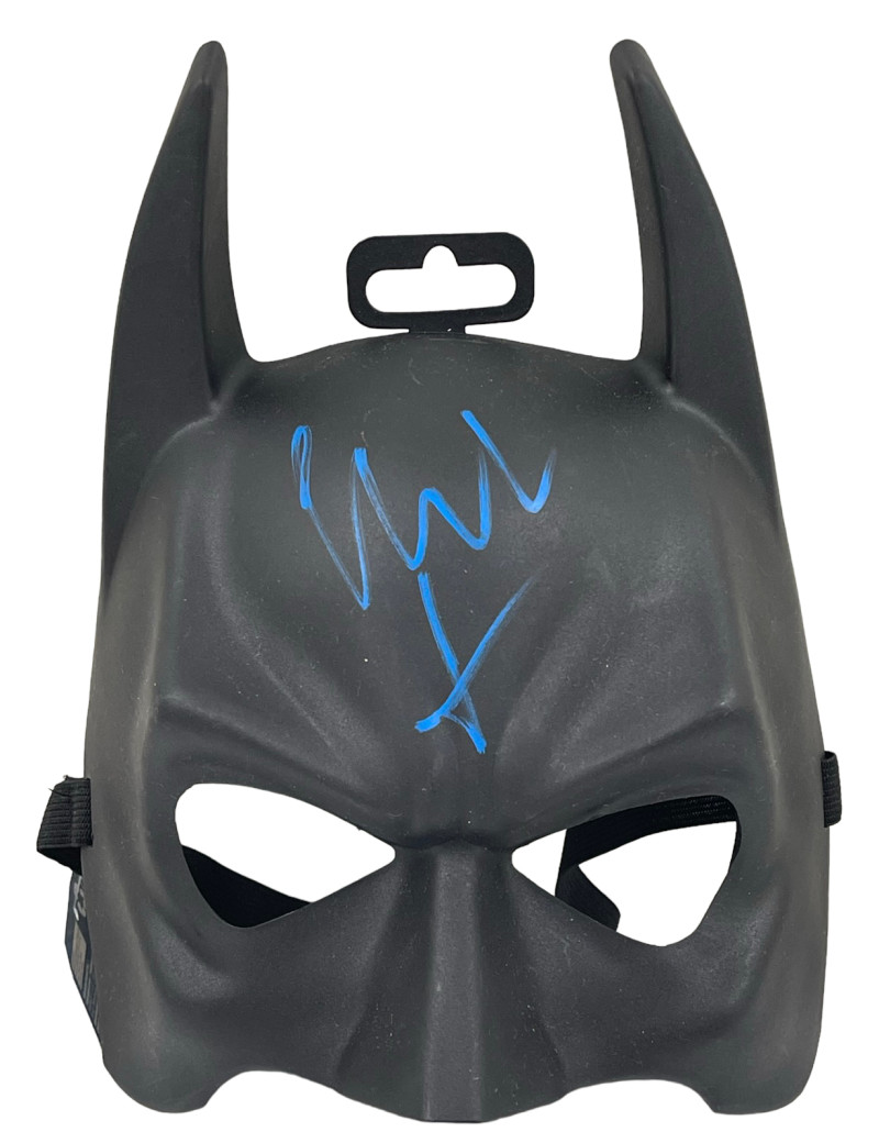 CHRISTIAN BALE SIGNED THE DARK KNIGHT BATMAN MASK AUTHENTIC AUTOGRAPH BECKETT 12