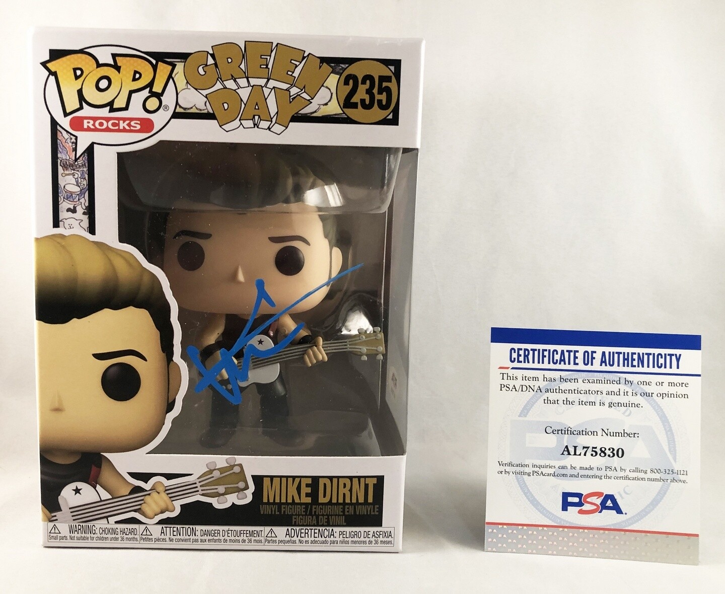 Mike Dirnt Signed Funko Pop Green Day PSA/DNA 1 COA