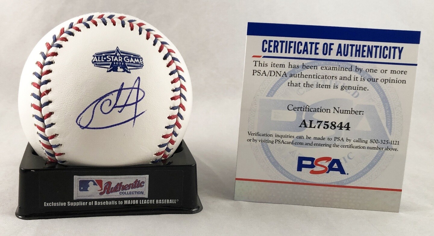 Miami Marlins Sandy Alcantara Signed 2022 All Star Baseball PSA/DNA 1 COA