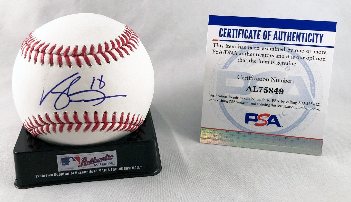 Vaughn Grissom Signed Authentic MLB Baseball Atlanta Braves PSA/DNA 2 COA