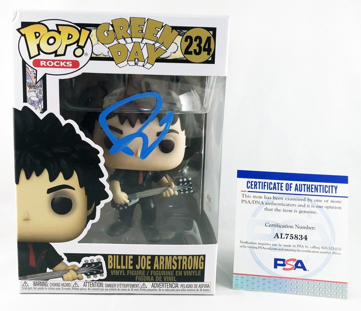 Billie Joe Armstrong Signed Funko Pop Green Day PSA/DNA COA