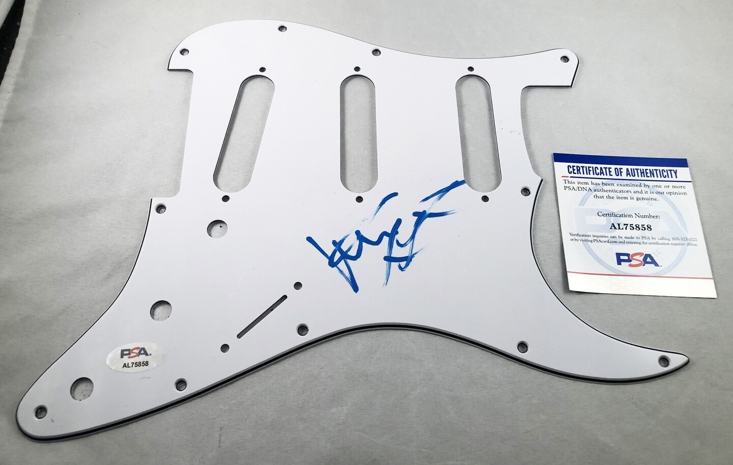 Mike Dirnt Signed PickGuard Green Day PSA/DNA COA