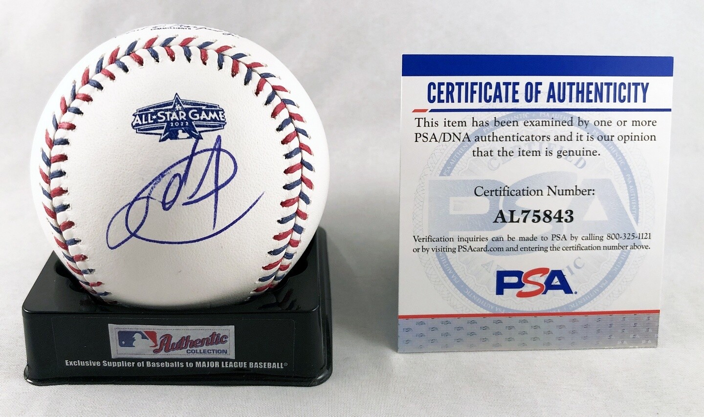 Miami Marlins Sandy Alcantara Signed 2022 All Star Baseball PSA/DNA 2 COA
