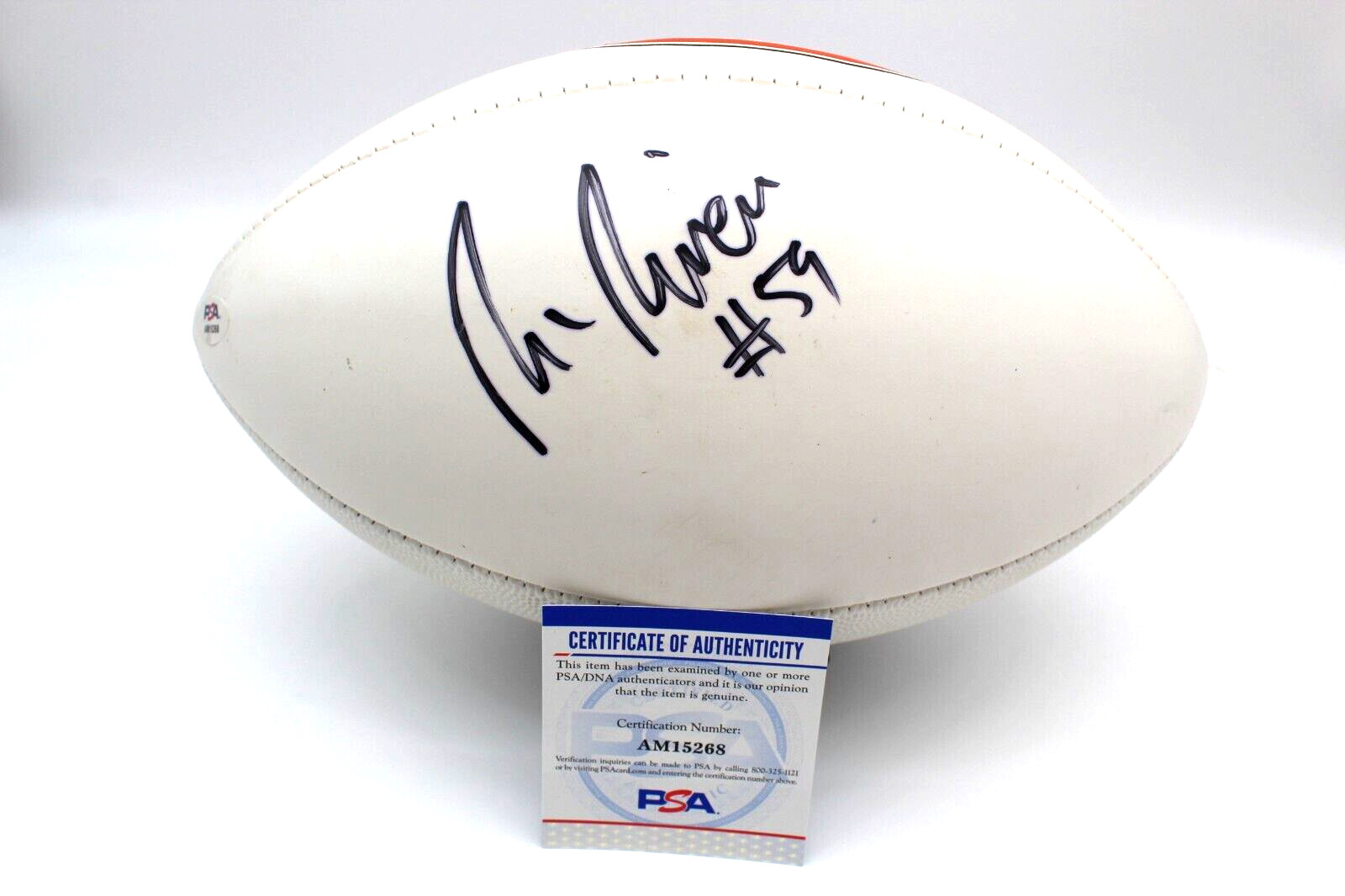 Ron Rivera Chicago Bears Signed Full Size Logo Football W/PSA DNA COA AM15268