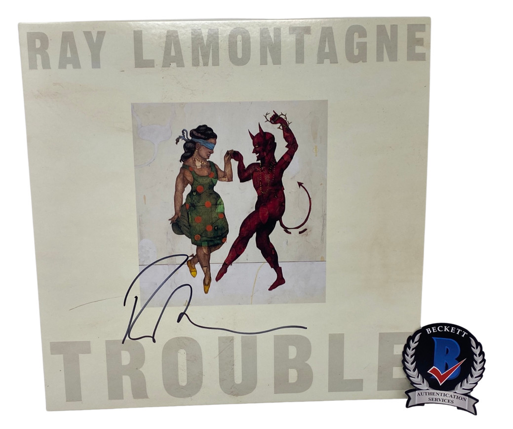 Ray LaMontagne Signed Autographed Trouble Vinyl Record Album LP Beckett COA