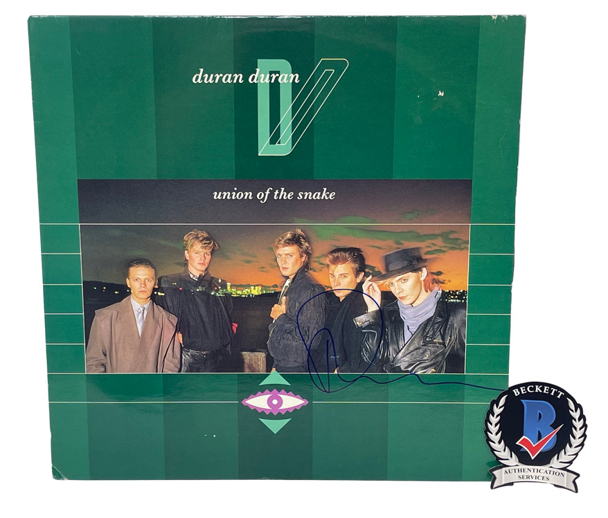 Roger Taylor Signed Duran Duran Union of The Snake Vinyl Record LP Beckett COA