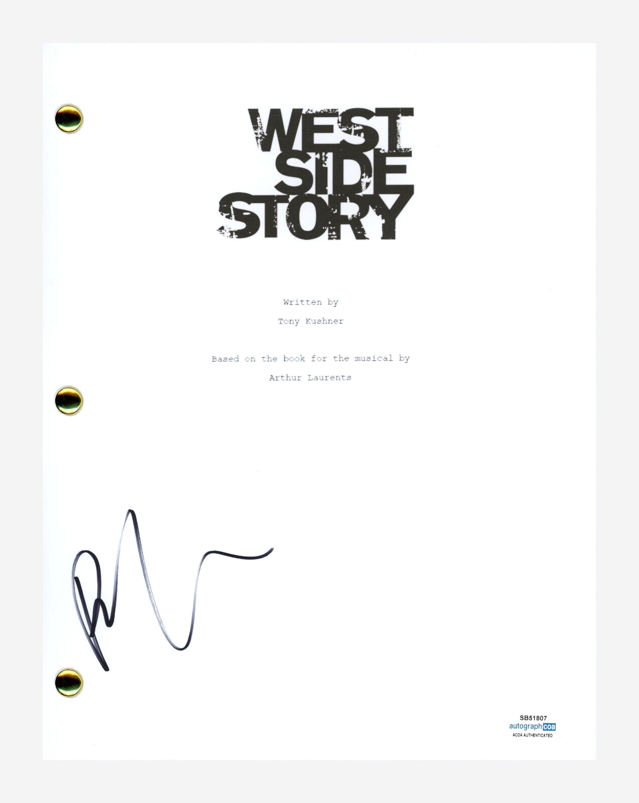 Paloma Garcia-Lee Signed Autographed West Side Story Script Screenplay ACOA COA