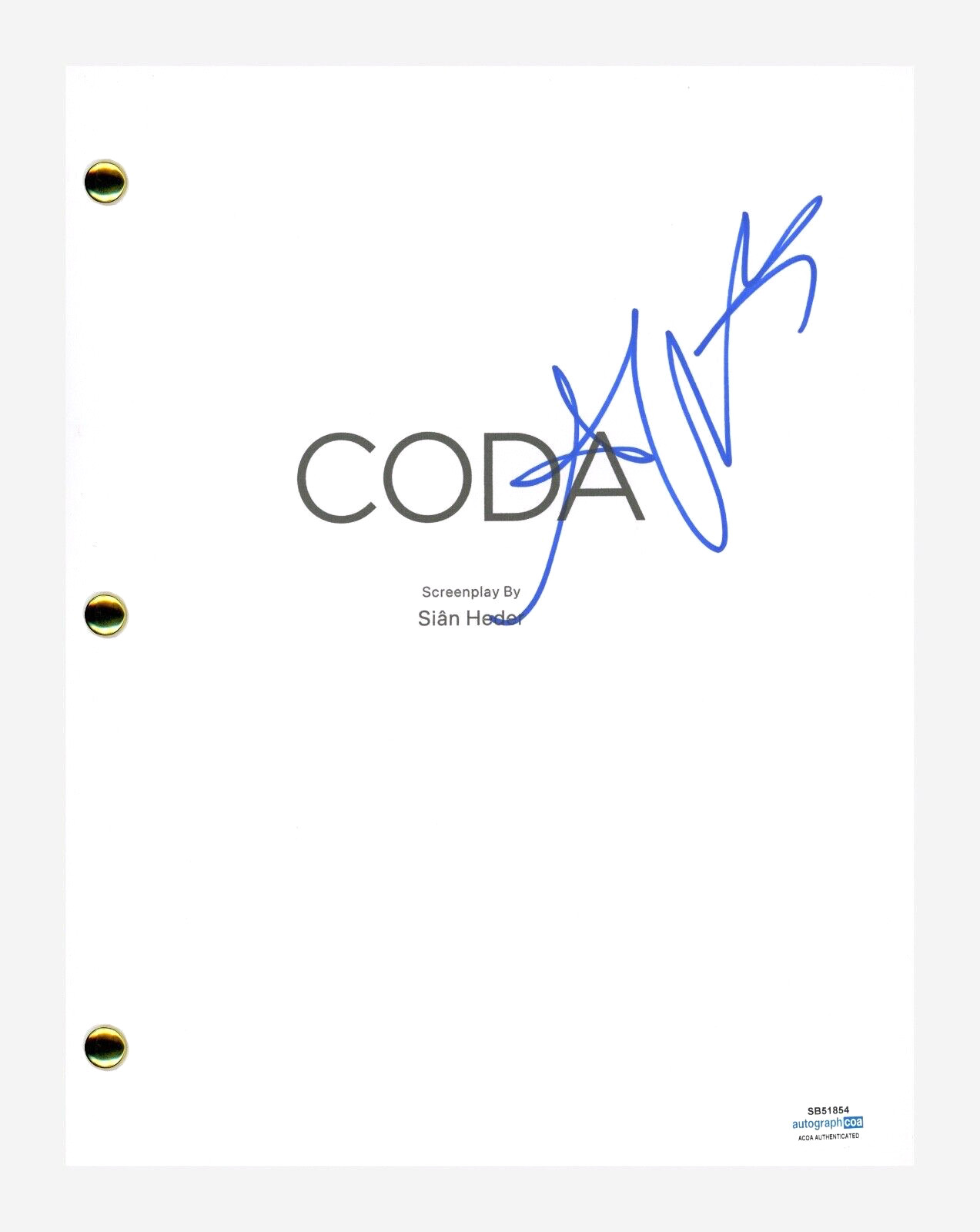 Amy Forsyth Signed Autographed Coda Movie Script Screenplay ACOA COA