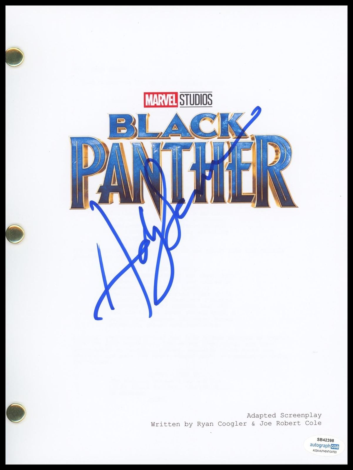 ANDY SERKIS “BLACK PANTHER” AUTOGRAPH SIGNED COMPLETE SCRIPT SCREENPLAY ACOA COLLECTIBLE MEMORABILIA