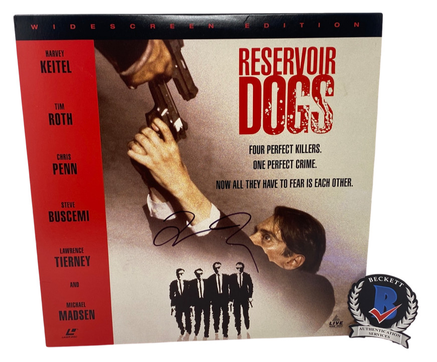 Quentin Tarantino Signed Autographed Reservoir Dogs Movie Laserdisc Beckett COA