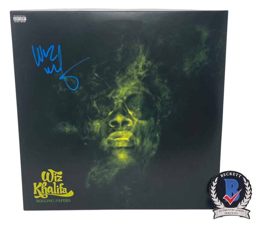 WIZ KHALIFA SIGNED AUTOGRAPHED ROLLING PAPERS VINYL RECORD ALBUM LP BECKETT COA COLLECTIBLE MEMORABILIA