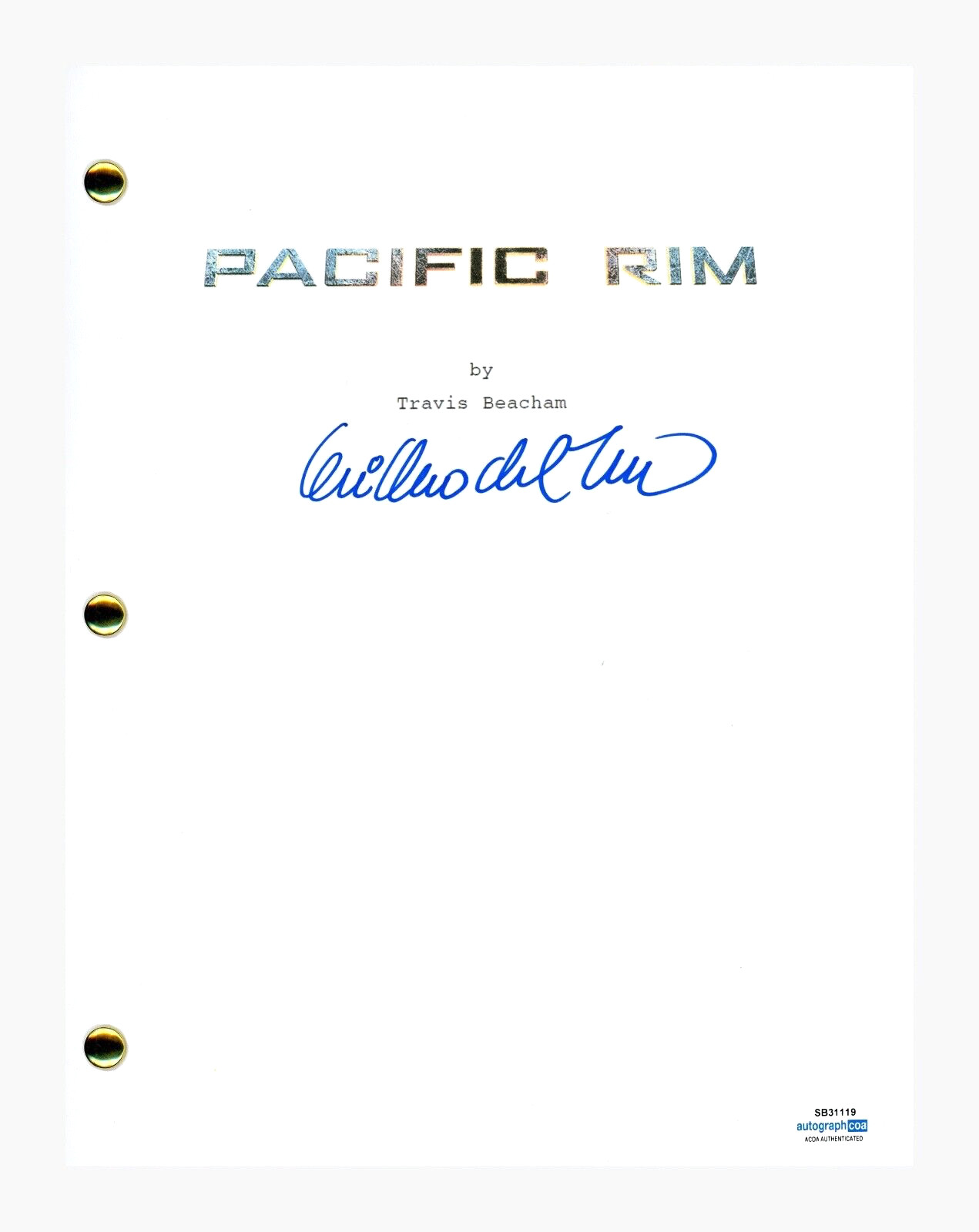 Guillermo Del Toro Signed Autographed Pacific Rim Script Screenplay ACOA COA