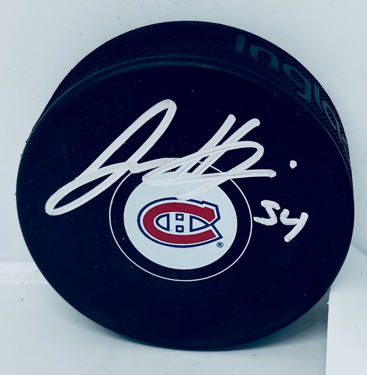 Jordan Harris signed Montreal Canadiens Puck autographed Habs