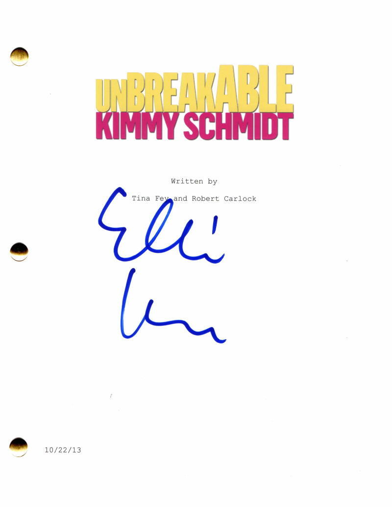 ELLIE KEMPER SIGNED AUTOGRAPH UNBREAKABLE KIMMY SCHMIDT FULL PILOT SCRIPT - RARE