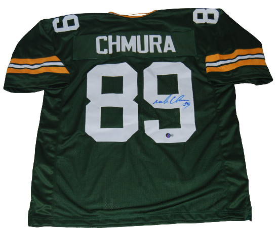 MARK CHMURA signed (GREEN BAY PACKERS) XL custom jersey BECKETT BAS BG93604