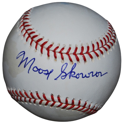 MOOSE SKOWRON signed (CHICAGO WHITE SOX) OML baseball BECKETT BAS BH055531