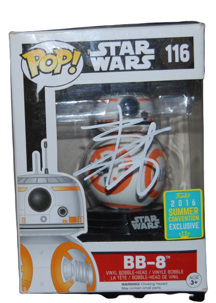BEN SCHWARTZ signed (STAR WARS) BB-8 Funko Pop #116 BECKETT BAS BH097184