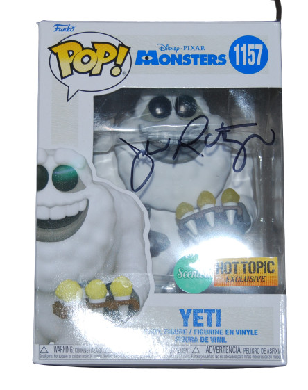 JOHN RATZENBERGER signed (MONSTERS INC) YETI Funko Pop #1157 BECKETT BAS