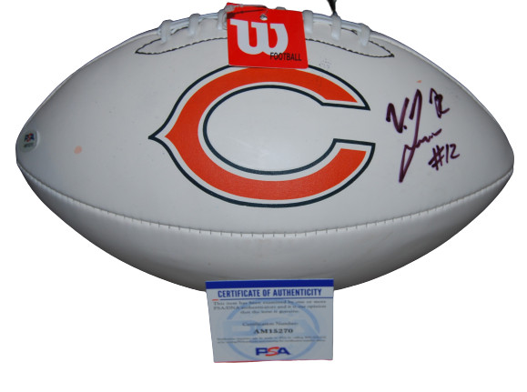 VELUS JONES JR signed (CHICAGO BEARS) F/S logo football PSA/DNA AM15270