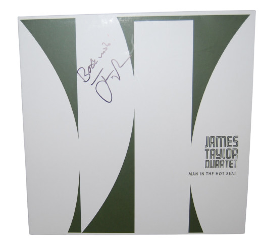 JAMES TAYLOR QUARTET signed (MAN IN THE HOT SEAT) Record LP BECKETT BAS BH033978