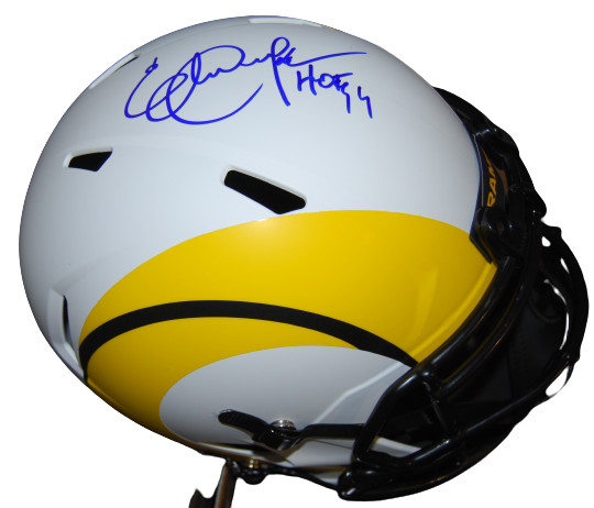 ERIC DICKERSON signed (LOS ANGELES RAMS) lunar F/S football helmet BECKETT BAS