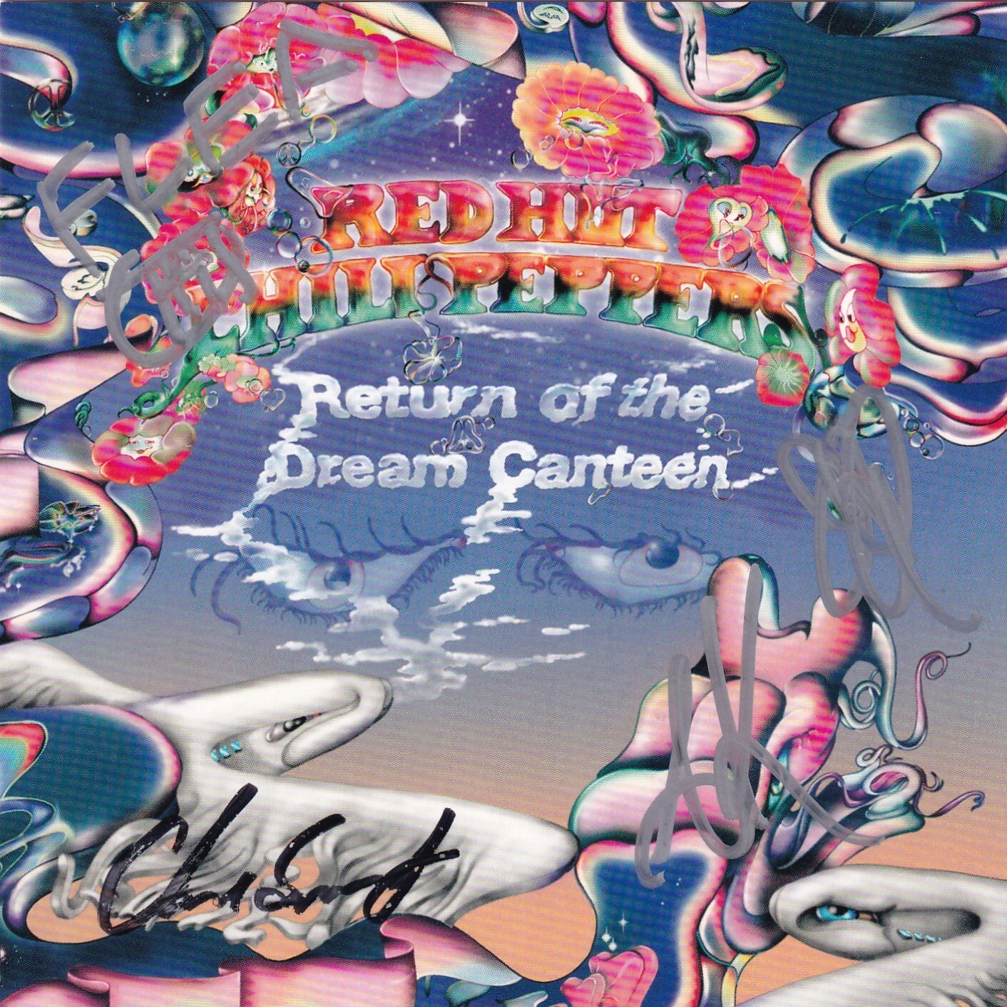 RED HOT CHILLI PEPPERS group signed (RETURN OF THE DREAM) CD BECKETT BAS BF76408