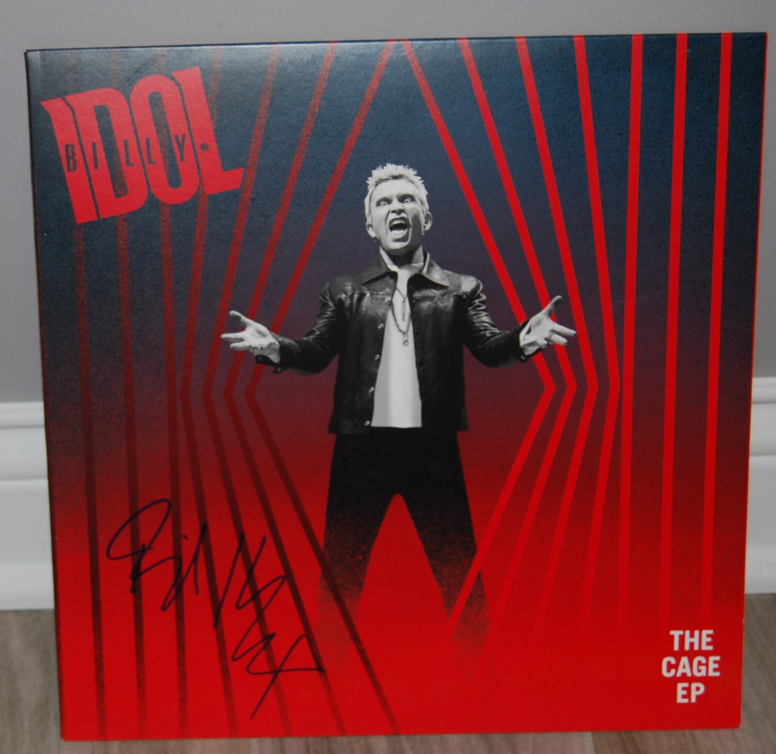 BILLY IDOL signed (THE CAGE LP) Vinyl Album Record LP BECKETT BAS BH033932