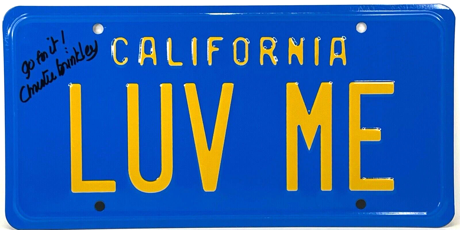 CHRISTIE BRINKLEY Signed Autograph California License Plate / Ins. JSA COA