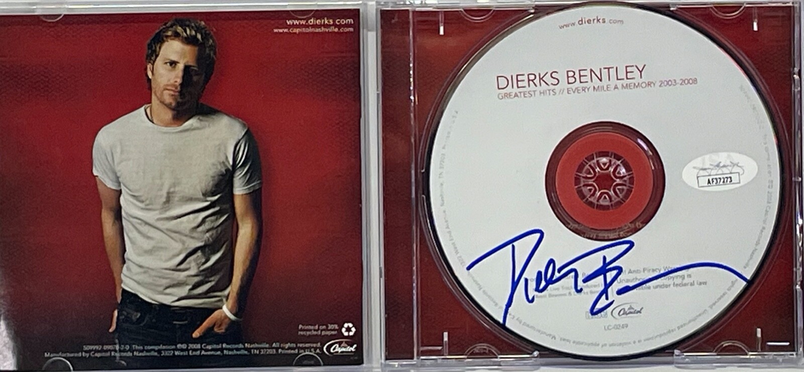 DIERKS BENTLEY Signed Autograph CD 