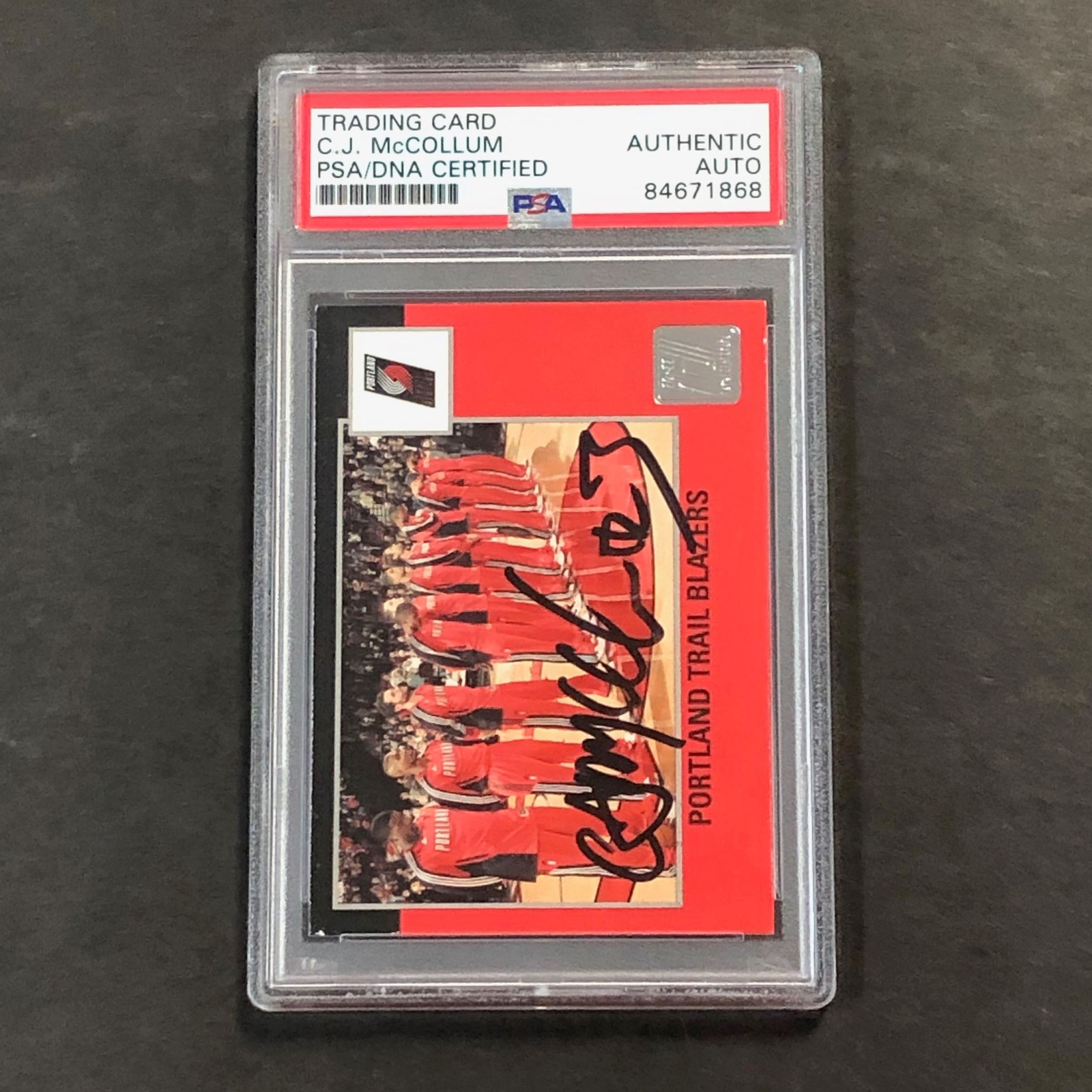 2010-11 Panini #285 C.J. McCollum Signed Card PSA Slabbed Blazers